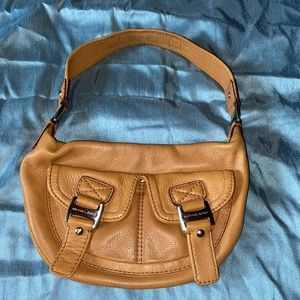 Michael Kors camel leather shoulder bag